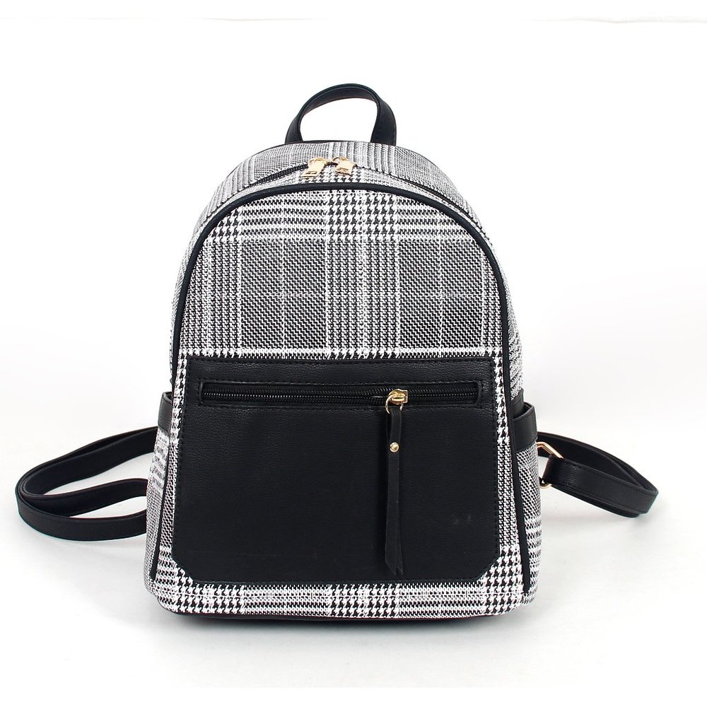 Brand New Fashionable Plaid Backpack